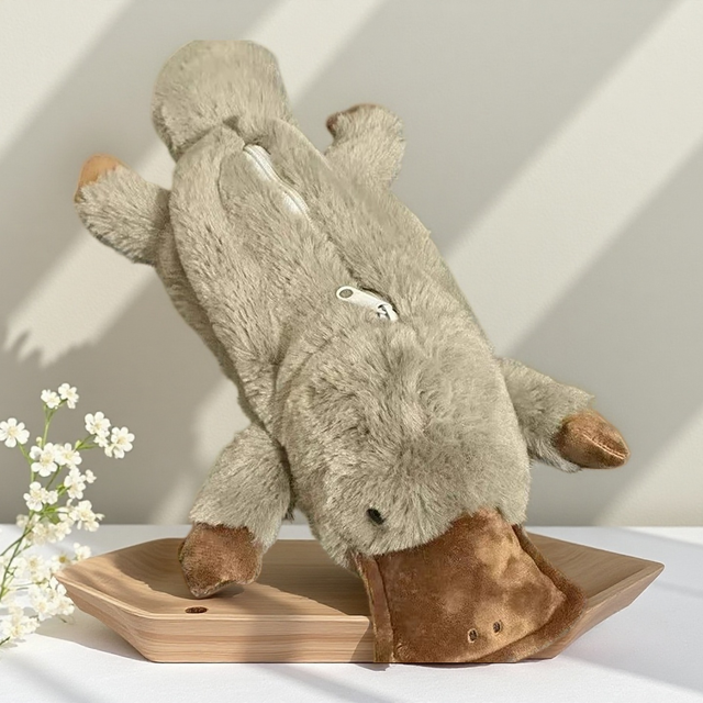 *Hot Sale Cute Platypus Pencil Case Cosmetic Bag Plush Pen Pouch Large Capacity Storage Bag School Supplies Stationery Box