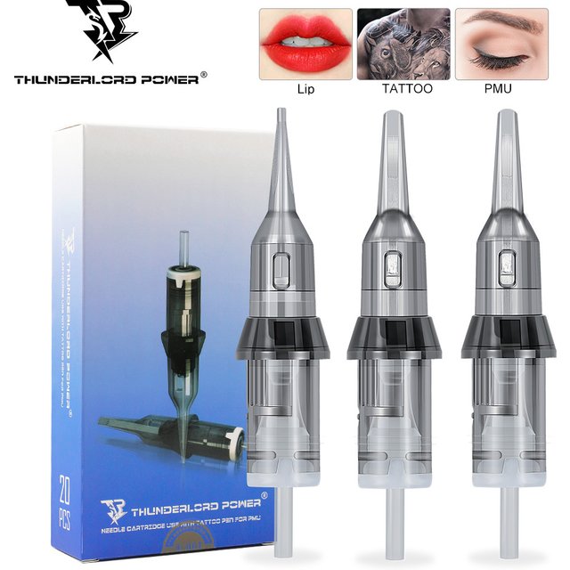 20pcs Permanent Makeup Tattoo Cartridge Needle Permanent Makeup Needles Sterilized for Tattoo Pen Machine Tattoo Needles