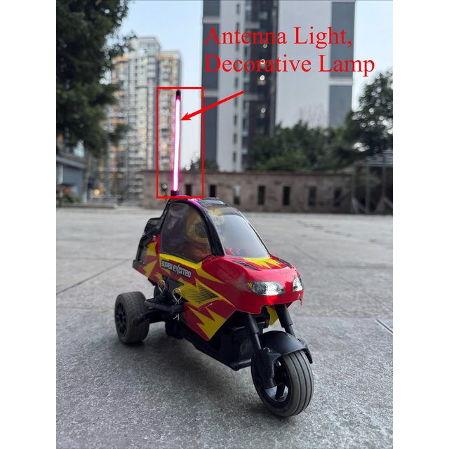RC 3-Wheel Crawler Cockroach Flexible Ambient LED Antenna Light for GeekerX801/TamiyaT301 TPU Shockproof Cosmetic Mod Parts