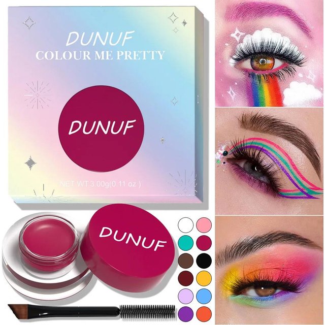 Multipurpose Cream Eyeshadow Eyeliner Waterproof Matte Finish 12 Shades For Professional Makeup Artists And Beginners
