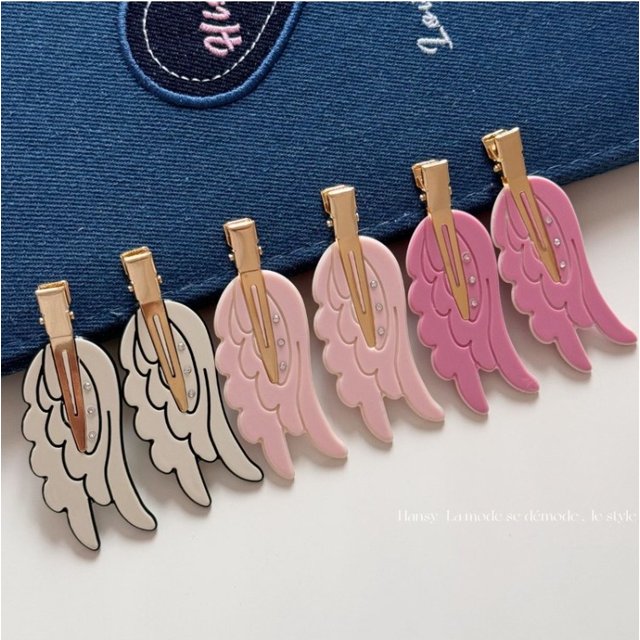 Cute Wings Hairpin Fun Hairpin Traceless Hairpin Dopamine Cosmetic Clip Side Broken Hair Bangs Clip Hair Accessories