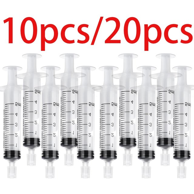 Seringue en plastique de 5/20ml, outil de distribution de parfum, recharge de cosmétiques pour une distribution quantitative des bouteilles rechargeables, 1/5/10/20 pièces