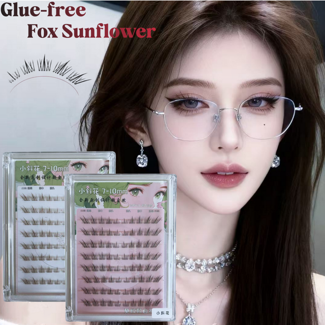 WINKLURE NEW Fox Sunflower No Glue Needed Self Adhesive Fake Lashes DIY False Eyelashes Extensions Natural Korean Makeup Manga