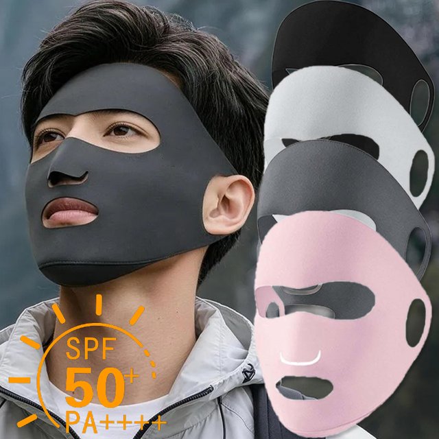 Lightweight Nylon Open Nose Sunscreen Facial Mask Ear-hanging Sun Protection for Outdoor Sports Cycling UV Block Breathable