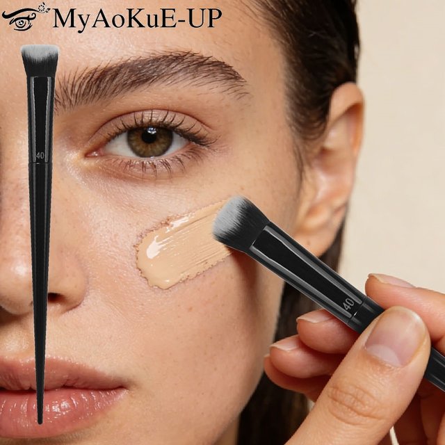 Women Soft Fiber Hair Concealer Makeup Brush Black Handle Powder Blusher Eye Shadow Foundation Make Up Brushes Beauty Tool