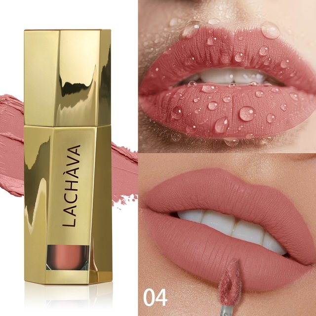 Smooth Velvet Matte Lip Glaze, Smudge Proof Waterproof Liquid Lipstick, Long Lasting Daily Lip Cosmetics for Ladies