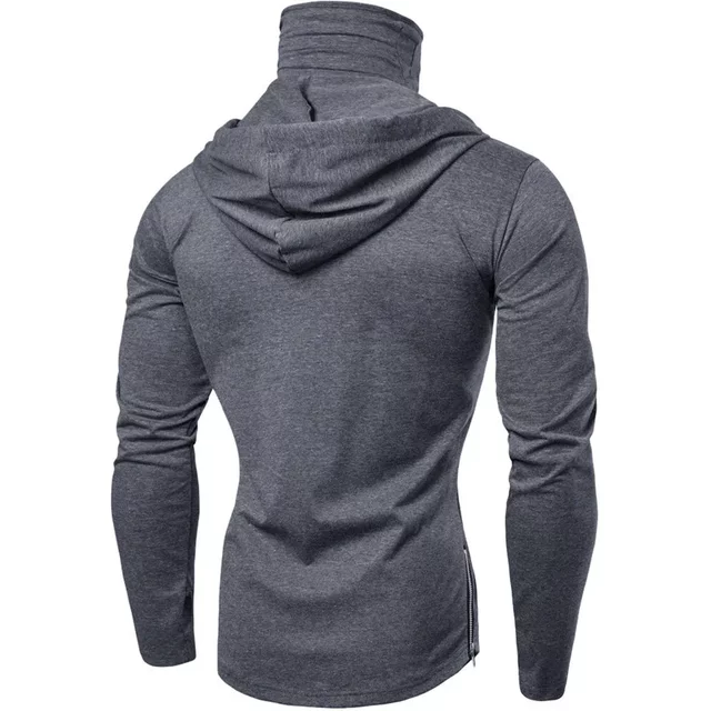 2025 Hommes Cagoule Sweat à capuche zippé Hiver Chaud Sweat-shirt décontracté avec masque facial à capuche Conception de fermeture éclair Veste de sport Activités de plein air