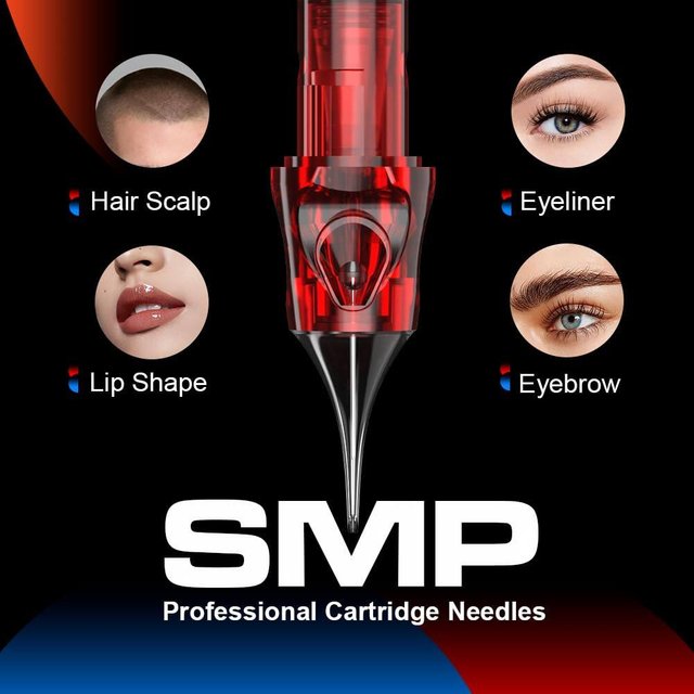 CNC SMP 20PCS Scalp Tattoo Cartridge Disposable Semi-Permanent Eyebrow Lip Makeup SMP Cartridges Tattoo Pen Supplies