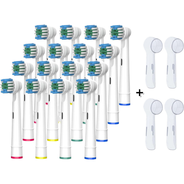 Compatible with Oral B Electric Toothbrush Replacement Brush Heads, Precision Clean Toothbrush Head Refills Fit for Oral B Pro