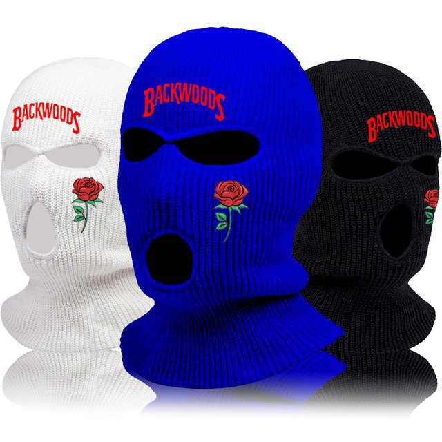 1/2PC 3-hole Fun Hat Knitted Full Face Ski Mask Winter Balaclava Warm Knitted Full Face Mask Outdoor Sports Halloween Gift