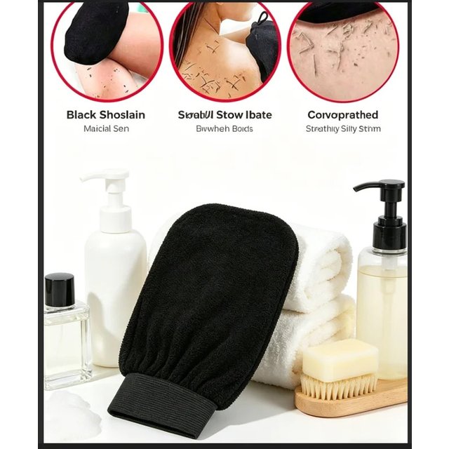 1/2/3/4/5/6Pcs Exfoliating Body Scrub Gloves Double Sided Deep Cleansing Bath Spa Mitt