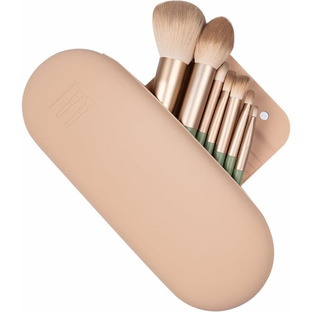 Silicone Makeup Brush Holder Travel Cosmetic Bag Case Soft Portable Cosmetic Face Brushes Holder with Magnetic Closure