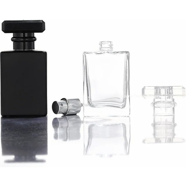 1/3/5pcs 30/50/100ml Perfume Bottle Glass Frosted Square Portable Pressed Fine Spray Aromatherapy Separate Bottle Wholesale