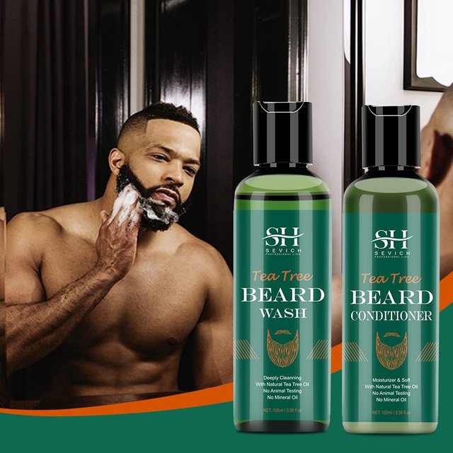 Beard Growth Conditioning Moisturizes Root Add Volume Beards Care kit Beard Growth Shampoo Reduce Loss Beard Hair Care Shampoo