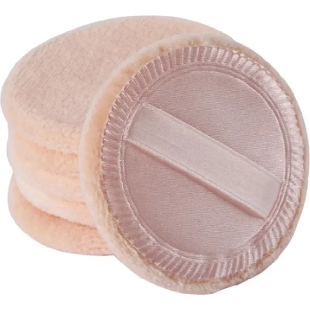 6pcs Round Facial Powder Foundation Puff ,Portable Soft Cosmetic Puff For Makeup Application, Beauty Tool Essential Make Up