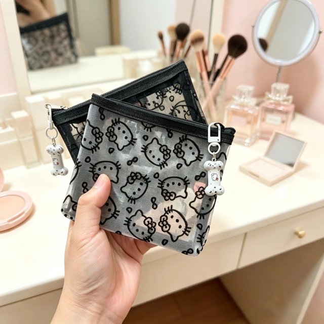 Hello Kitty,three Styles Makeup Bags, Cute Cartoon Storage Bags, Travel Miscellaneous Storage Bags, and Surprise Gifts for women