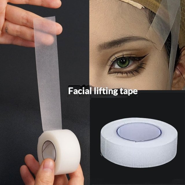 8M/Roll PE Facial Tape Professional Lift Cosplay Makeup Tape Breathable Beauty Makeup Tool V-Line Face Lift Tape