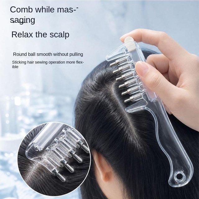 1PC Portable Transparent Hair Root Comb Liquid Guide Applicator Scalp Massage Comb Hair Oil Serum Brush Anti-Leak Hair Care Tool
