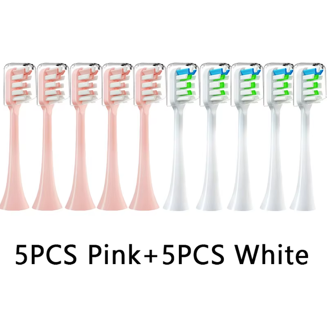 10pcs Replacement Brush Heads for SOOCAS V1/X1/X3/X5/X3U/X3PRO/v1/v2 Electric Toothbrush Heads Soft DuPont Bristle Nozzles