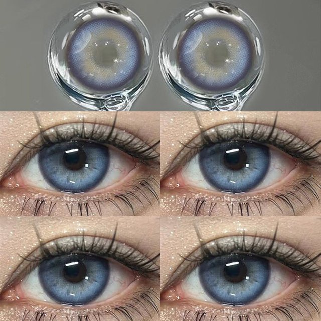 1pair Cosmetic Blue Green Gray Brown Color Contact Lenses Apex Iris Circle Lens 14.2mm