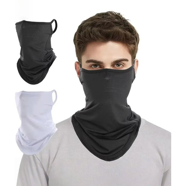 Breathable Scarf Half Face Mask Summer Quick-drying Neck Gaiter Cover Hanging Ear Sun Protection Bandana Neckerchief Headwear