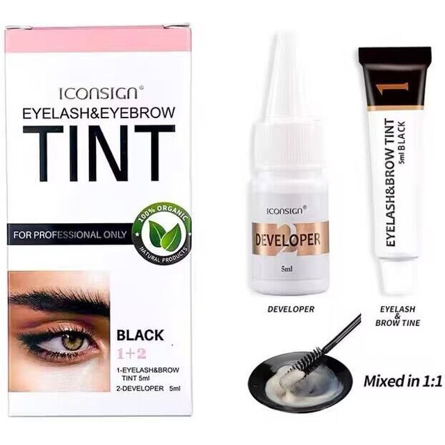 Eyebrow Eyelash Dye Tint Kit Tattoo Eyebrow Mascara Cream Lasting Eye Brow Tint Liquid Paint Brown Black Color Korea Makeup Tool
