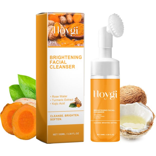 Turmeric Cleanser Deeply Cleansing Kojic Acid Blackhead Remover Skin Cleansing Oil Control Fade Acne Marks Brighten Foam Cleanse