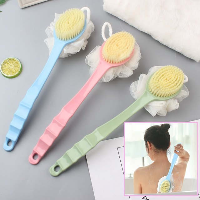Bath Brush Massage Long Handle Wash Shower Body Washcloth Scrubber Body Scrub Gadget Bathroom Accessories Bath Back Scrubber