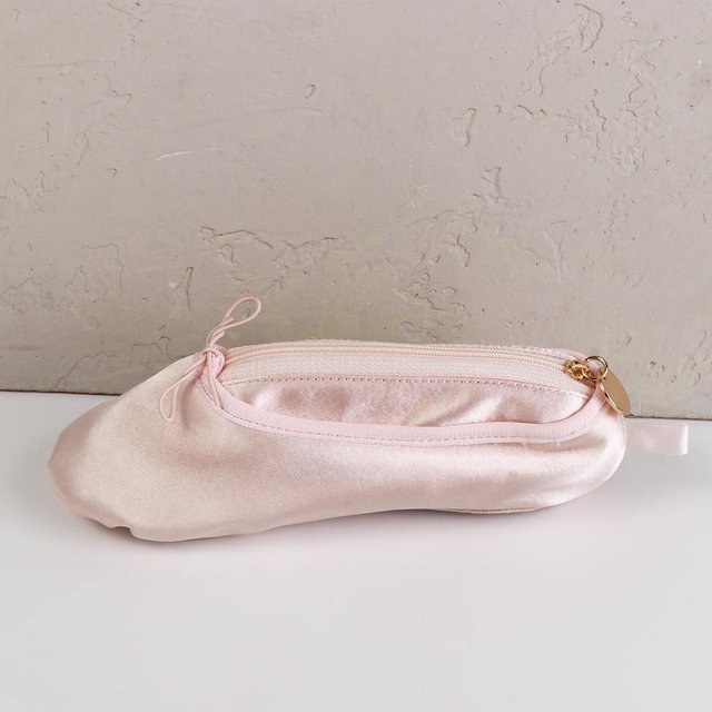 Large Capacity Ballet Shoes Pencil Case Makeup Bag Cute Design Ballerina Pencil Bag Desktop Organizer School Pencil Box