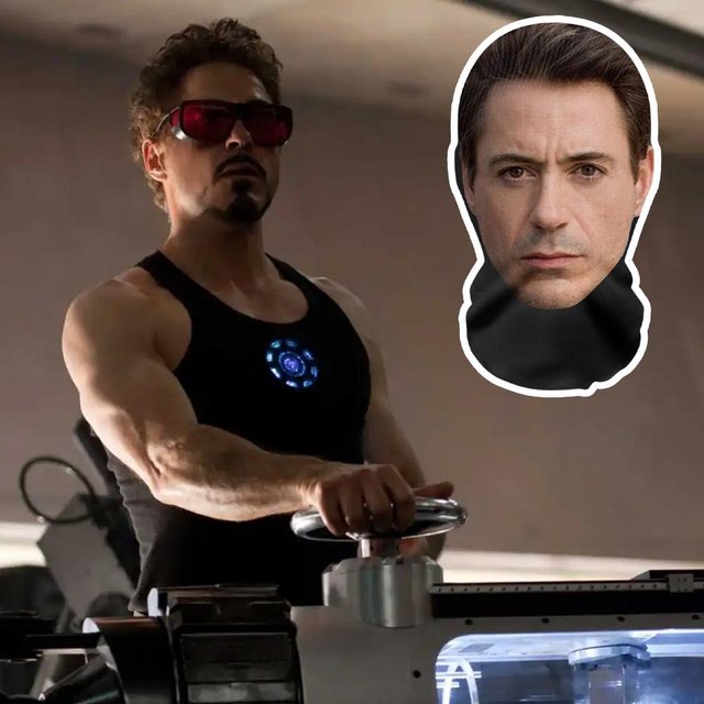 New Iron Man 3D Printed Full Face Visual Mask Realistic Celebrity Performer Face Mask Props Costume For Party Supplies Cosplay