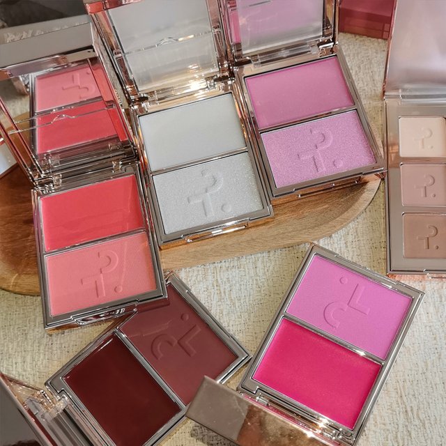Patrick 2 in 1 Cream & Powder Blush Palette Dual Cheek Blush Duo Lasting Natural Brightening TA Makeup Cosmetics She's That Girl
