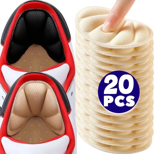 2/20pcs Self Adhesive Heel Pads Pressure Relief Cushion Non Slip Insole Reduce Friction Foot Care Daily Soft Breathable Gel Pads