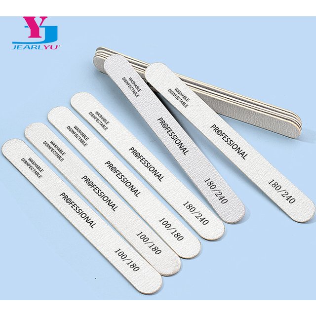 10 Pcs Double Side Nail Polish Sanding Disposable Professional Nail File 100 180 240 Manicure Pedicure Salon Art Tools Washable