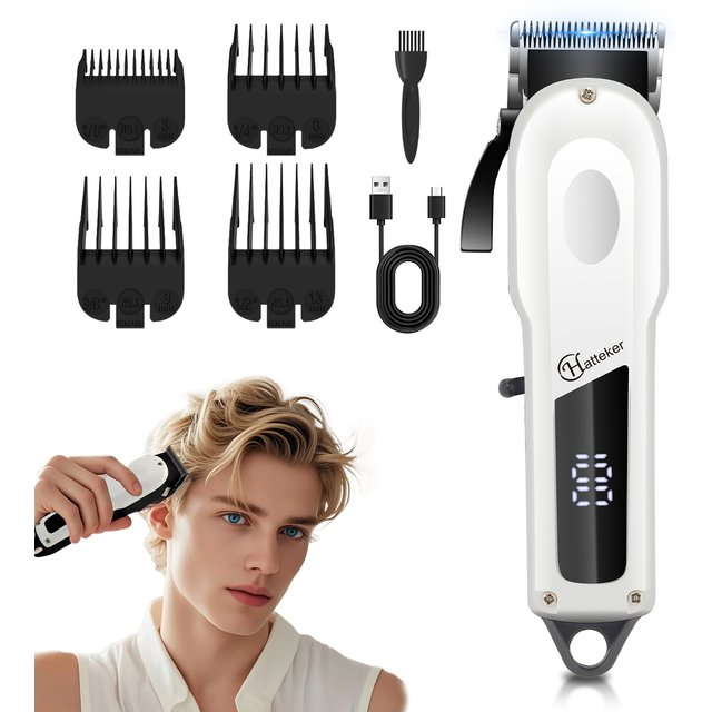 Hatteker Electric Hair Clipper New Large Power Salon Hair Trimmer Home Use Haircut Machine Professional Barber Tool