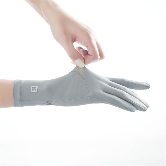 Fashion Thin Sunscreen Gloves Elastic Slip Resistant Sun Protection Gloves Touch Screen Ice Silk Anti-UV Mittens Running Sports