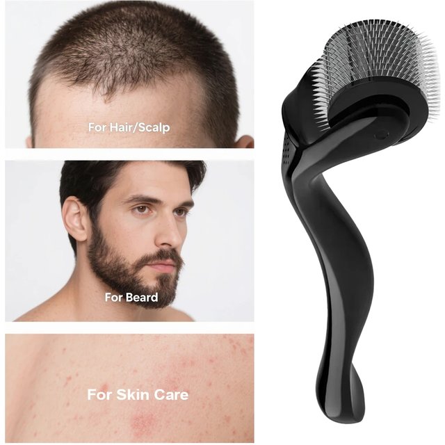 540 Titanium Microneedles Derma Roller 0.2/0.25/0.3mm Hair & Beard Growth Facial Beauty Skin Care Portable Device for men Women