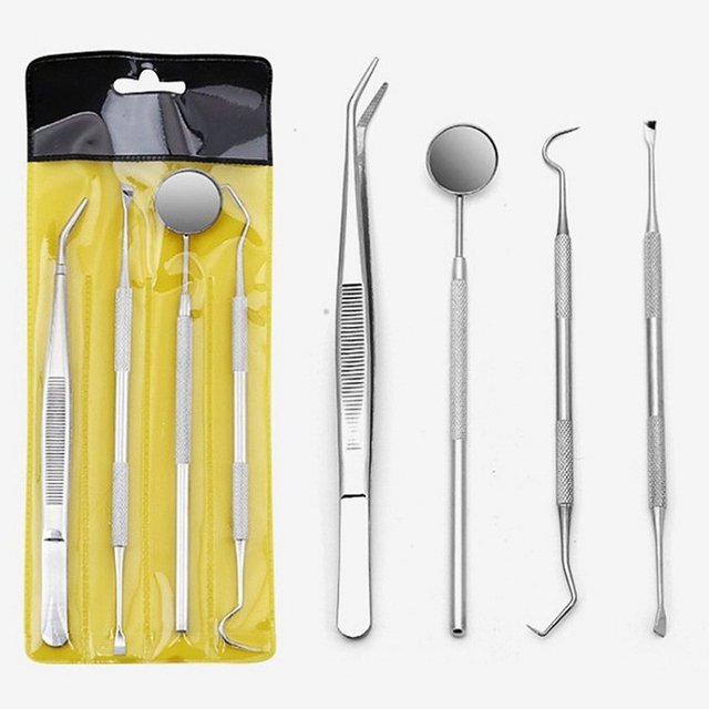 Dental Tool Set for Removing Dental Dirt Professional Teeth Cleaning Kit with Scissors Flosser And Other Oral Care Accessories