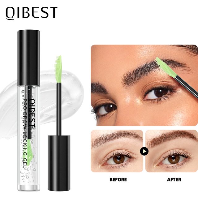 QIBEST Waterproof Transparent Gel Eyebrow Styling Cream Lasting Fixing Natural Makeup Clear Liquid Eyebrow Styling Gel Beauty