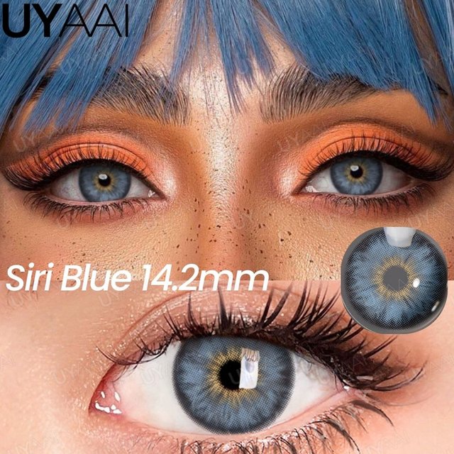 UYAAI NEW Color Contact Lenses Siri Series Women Makeup Color Pupils Natural Contact Lens Cosmetics Beauty Green Lens Blue lens