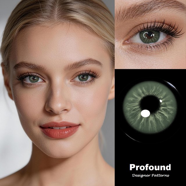 VISUASHOW Love Story Brown 14.2mm Myopia Prescription Colored Contact Lenses Half Yearly Natural Blue Soft Lens for Daily Makeup