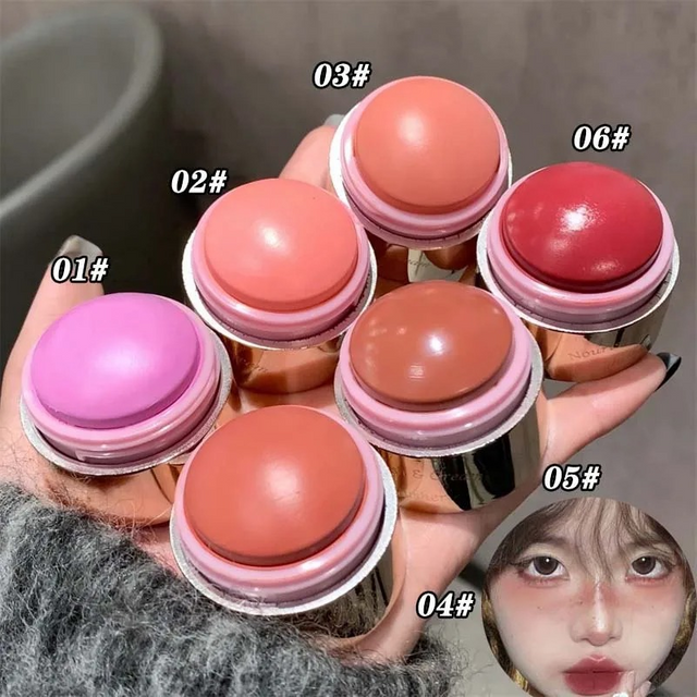 Blush Cream 6 Colors Natural Makeup Cheek Contour Lasting Matte Velvet Mousse Blush Mud Peach Cream Rouge Cheek Tint Cosmetics