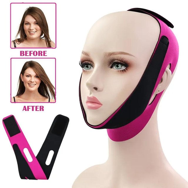 Elastic Face Slimming Bandage V Line Face Shaper Women Chin Cheek Lift Up Belt Facial Massage Strap Face Skin Care Beauty Tools