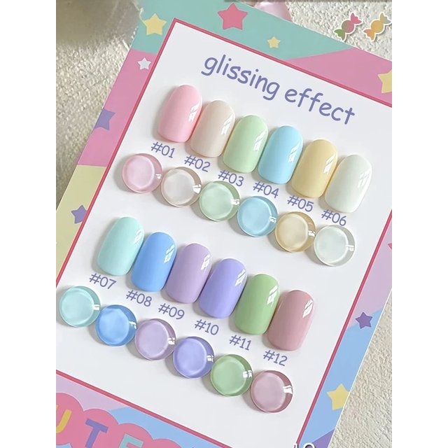 12ML 1-16pcs Beach Essentials Summer Blue Nails Red Nails Candy Party Nude Gel Nail Polish UV LED Light Nails Nail Supplies