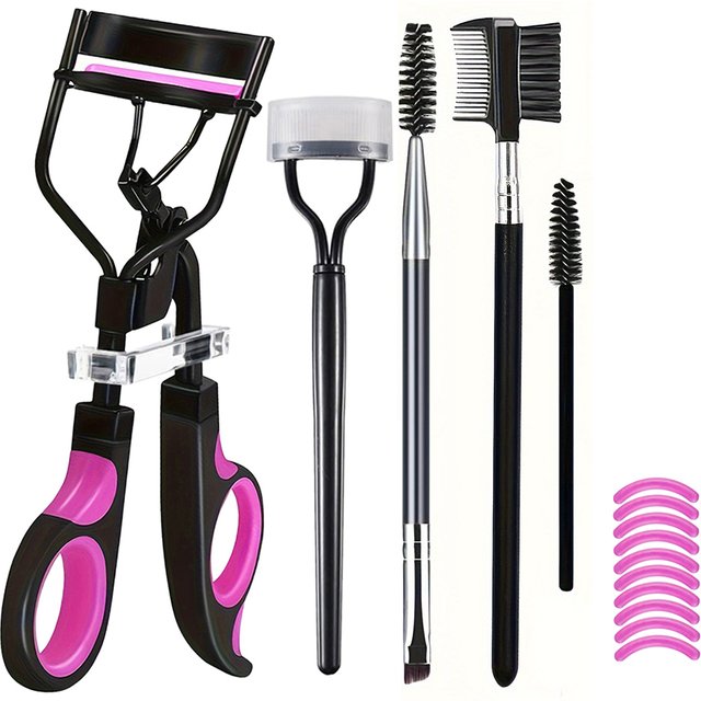 7/15pcs Eyelash Curler Set With Replacement Pads for women Eyelashes Curling Tweezers Clips Lash Mascara Wands Brush Makeup Tool