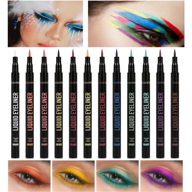 1PC Matte Waterproof Liquid Eyeliner - Green/Blue/Red/Purple, Quick Drying, Gentle Texture, Long-lasting, Fine Tip, Waterproof