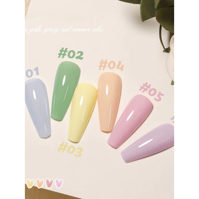 WS 10ML 2026 New Pale Yellow Gel Nail Polish Starter Pure Soak Off No Wipe Nail Gel Polish Suitable For All Seasons