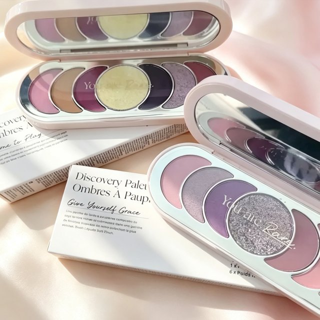 New Rare Beauty 7-color Eye Shadow Plate with Mirror Matte Glitter Metallic Long Lasting Waterproof Portable Makeup Cosmetics