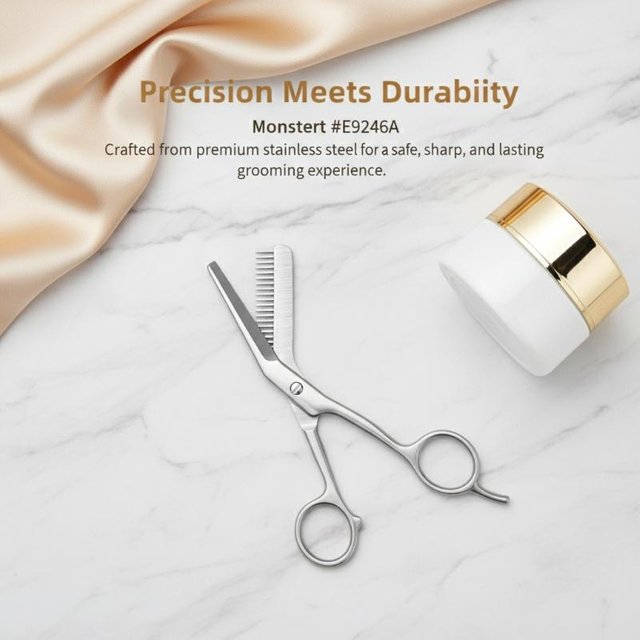 Stainless Steel Eyebrow Scissors With Comb Precision Shaping & Grooming Facial Hair Grooming Tool Perfect Face Care Tool