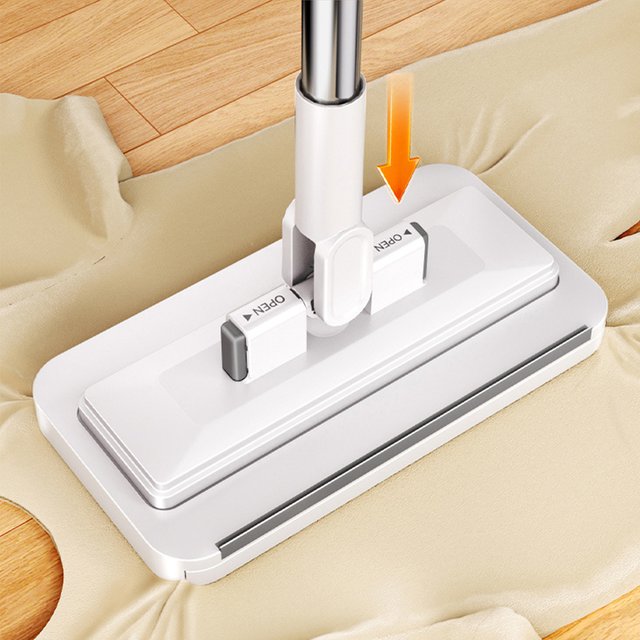 Flat Mop Face Towel Household Non Hand Wash Zero Touch Dust Mop with Locking Head & Sweeping Cloths Lazy Mops For Floor Cleaning
