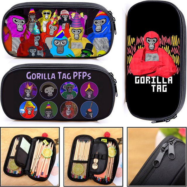 Gorilla Tag Pencil Bags VR Gamer Cute Cosmetic Cases Student Pencil Bag Stationary Bags Kids School Supplies Birthday Boy Gift
